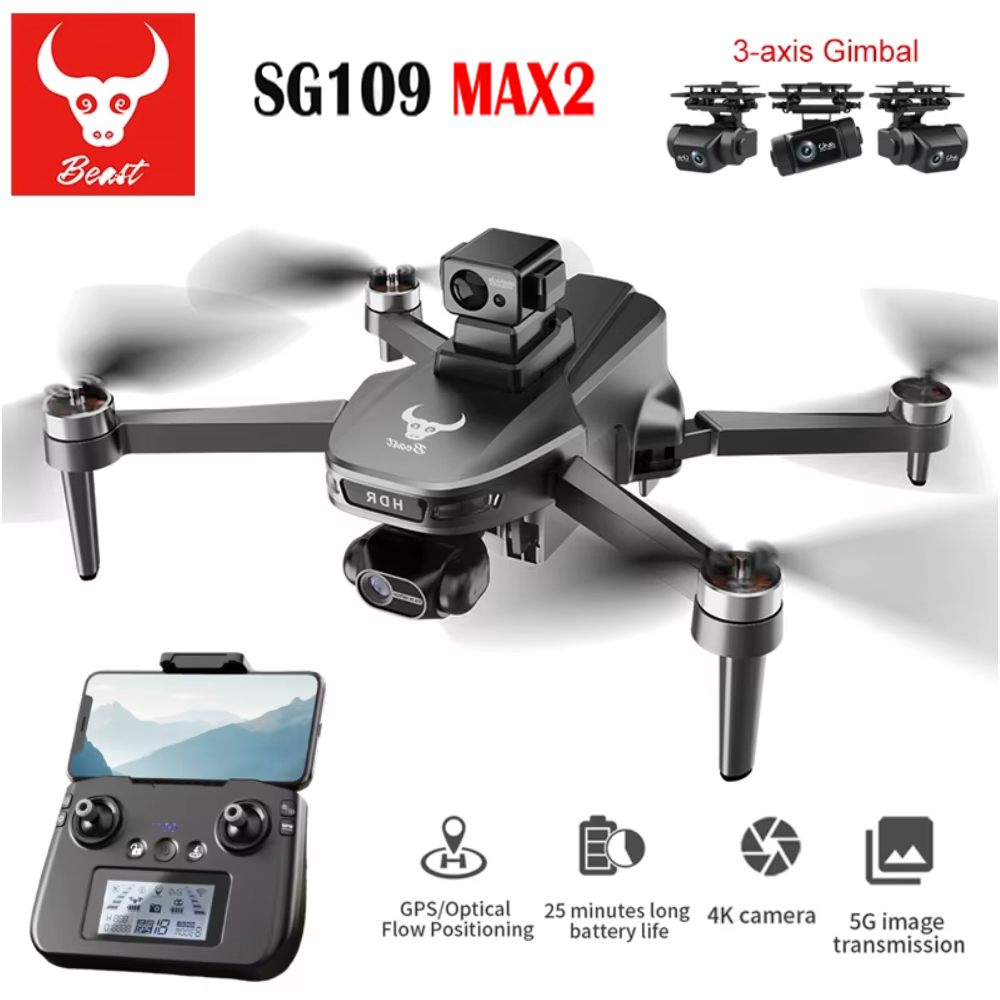 Drone Gimbal Brushless - SG109 MAX2 Professional FPV 8K Camera
